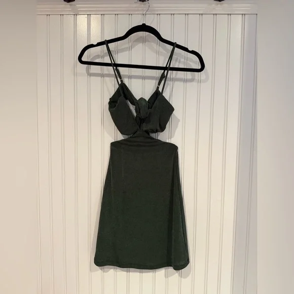 open lace back dress Night Changes Cut Out Mini Dress Black main image 0